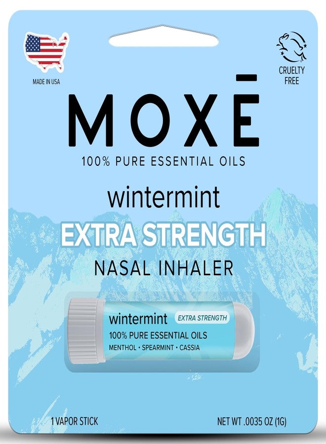MOXE MOXĒ Extra Strength Wintermint Nasal Inhaler | Powerful Menthol & Wintergreen for Sinus Relief & Clear Breathing | Made in The USA | Maximum Strength Aromatherapy for Instant Refreshment - Image 1